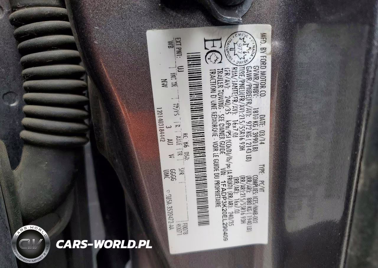 2014 Ford Focus Se VIN:1FADP3K20EL290409 - 12