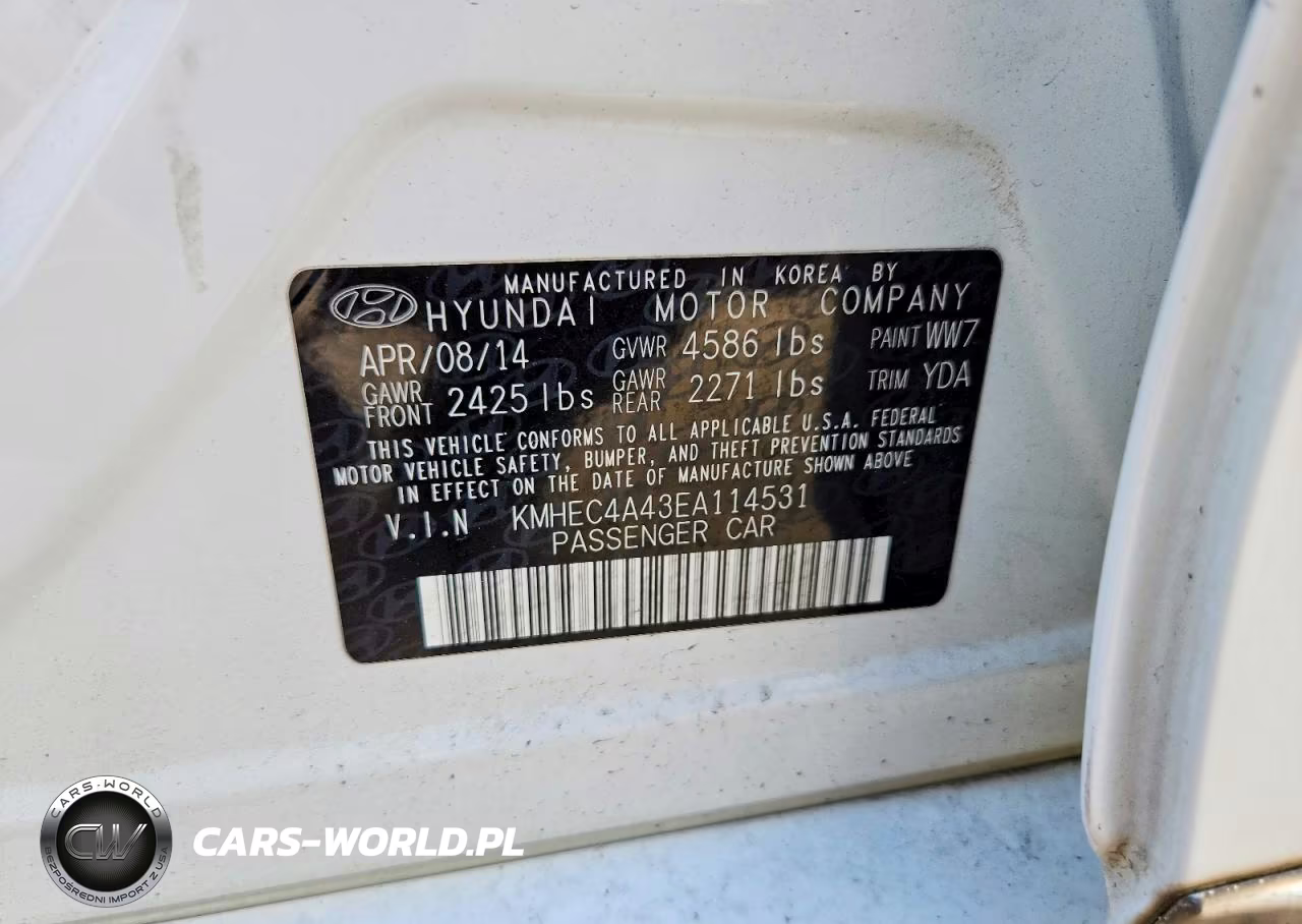 2014 Hyundai Sonata Hybrid VIN:KMHEC4A43EA114531 - 12
