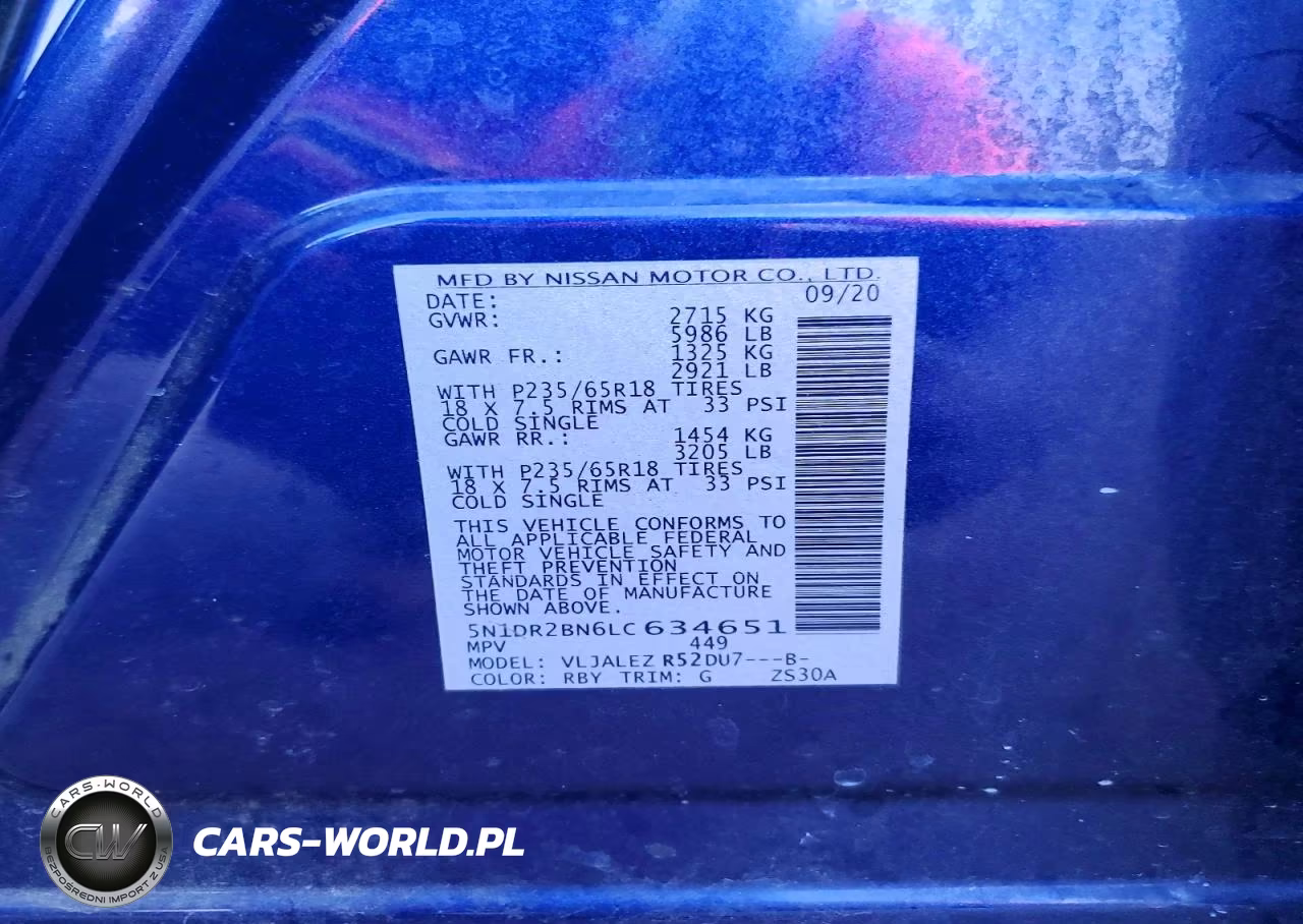2020 Nissan Pathfinder Sv VIN:5N1DR2BN6LC634651 - 13