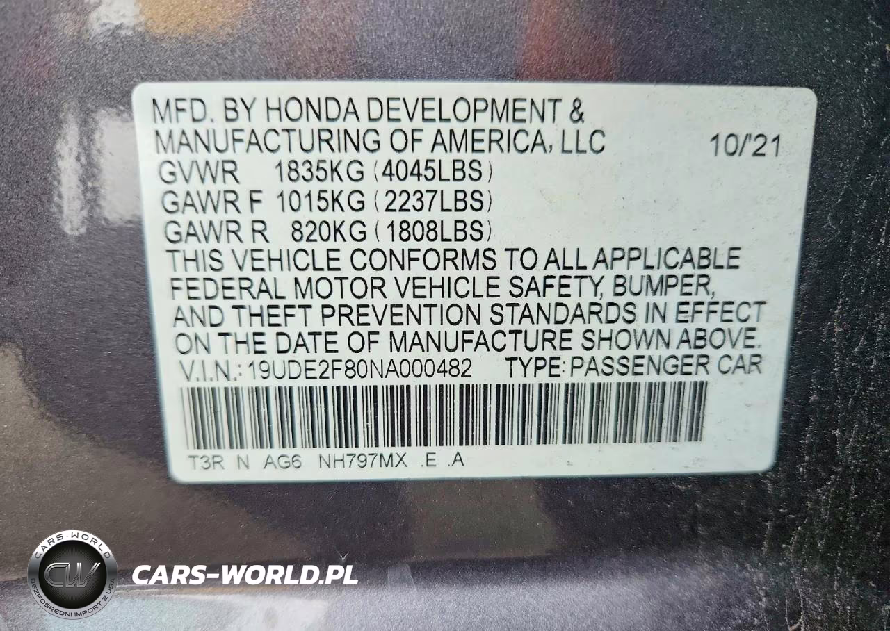 2022 Acura Ilx Premium A-Spec VIN:19UDE2F80NA000482 - 12