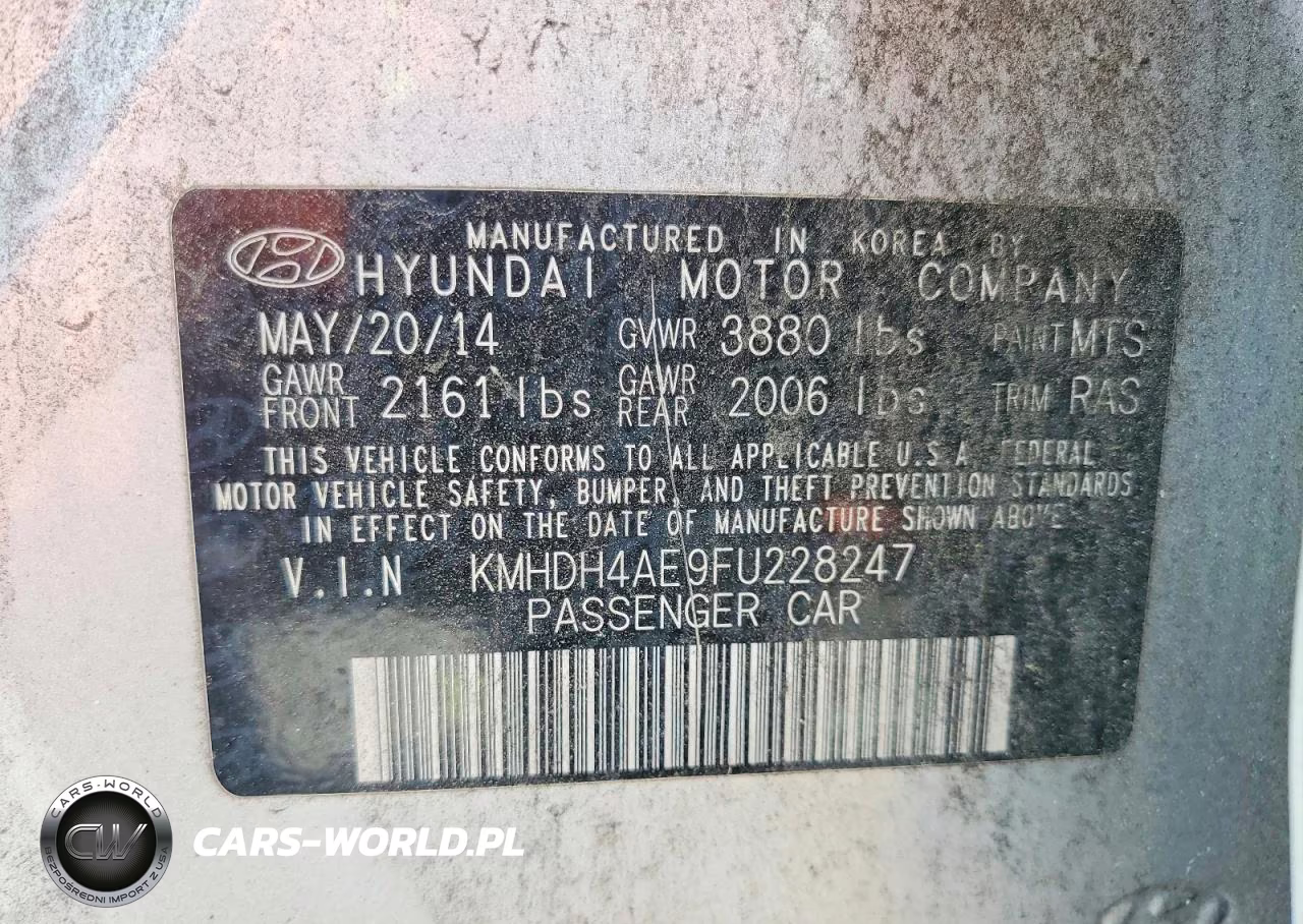 2015 Hyundai Elantra Se VIN:KMHDH4AE9FU228247 - 12