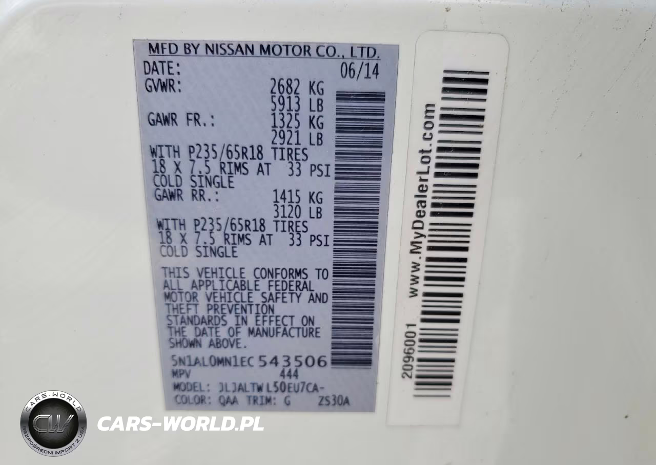 2014 Infiniti Qx60 VIN:5N1AL0MN1EC543506 - 13