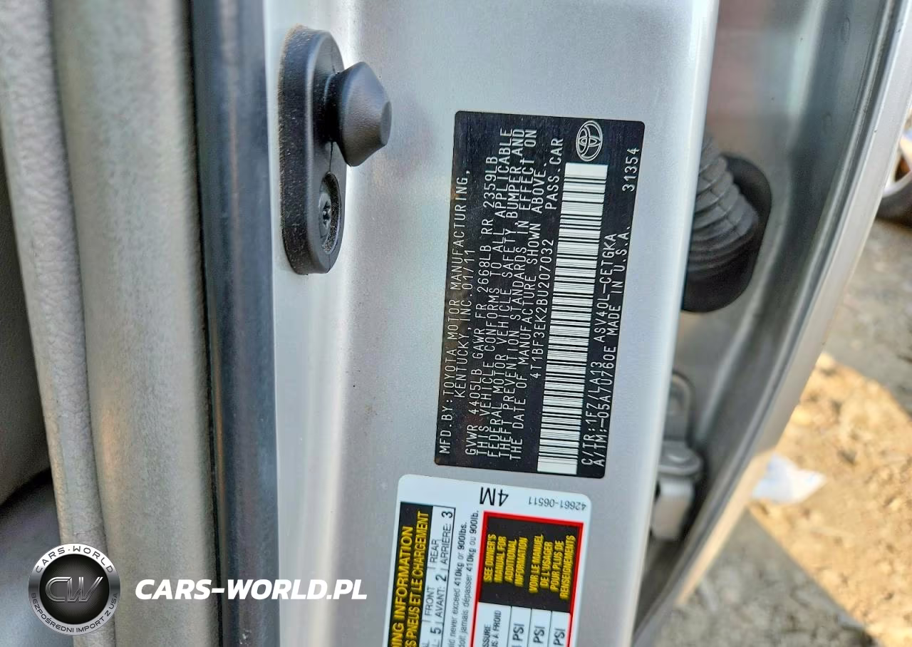 2011 Toyota Camry Xle VIN:4T1BF3EK2BU207032 - 12