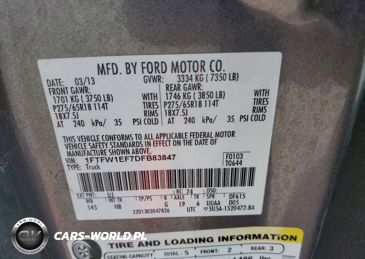 2013 Ford F150 Supercrew VIN:1FTFW1EF7DFB83847 - 12