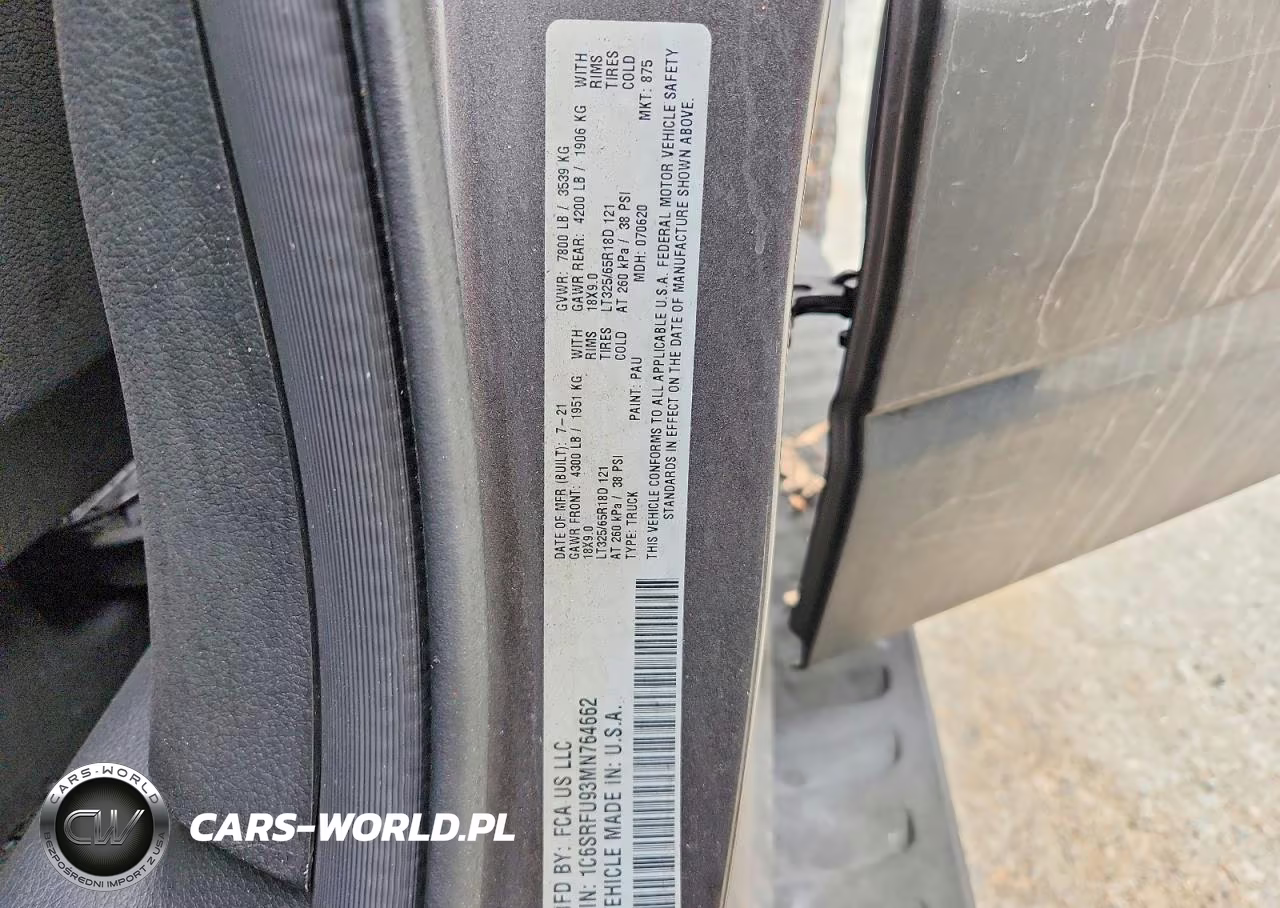 2021 Ram 1500 Trx VIN:1C6SRFU93MN764662 - 12