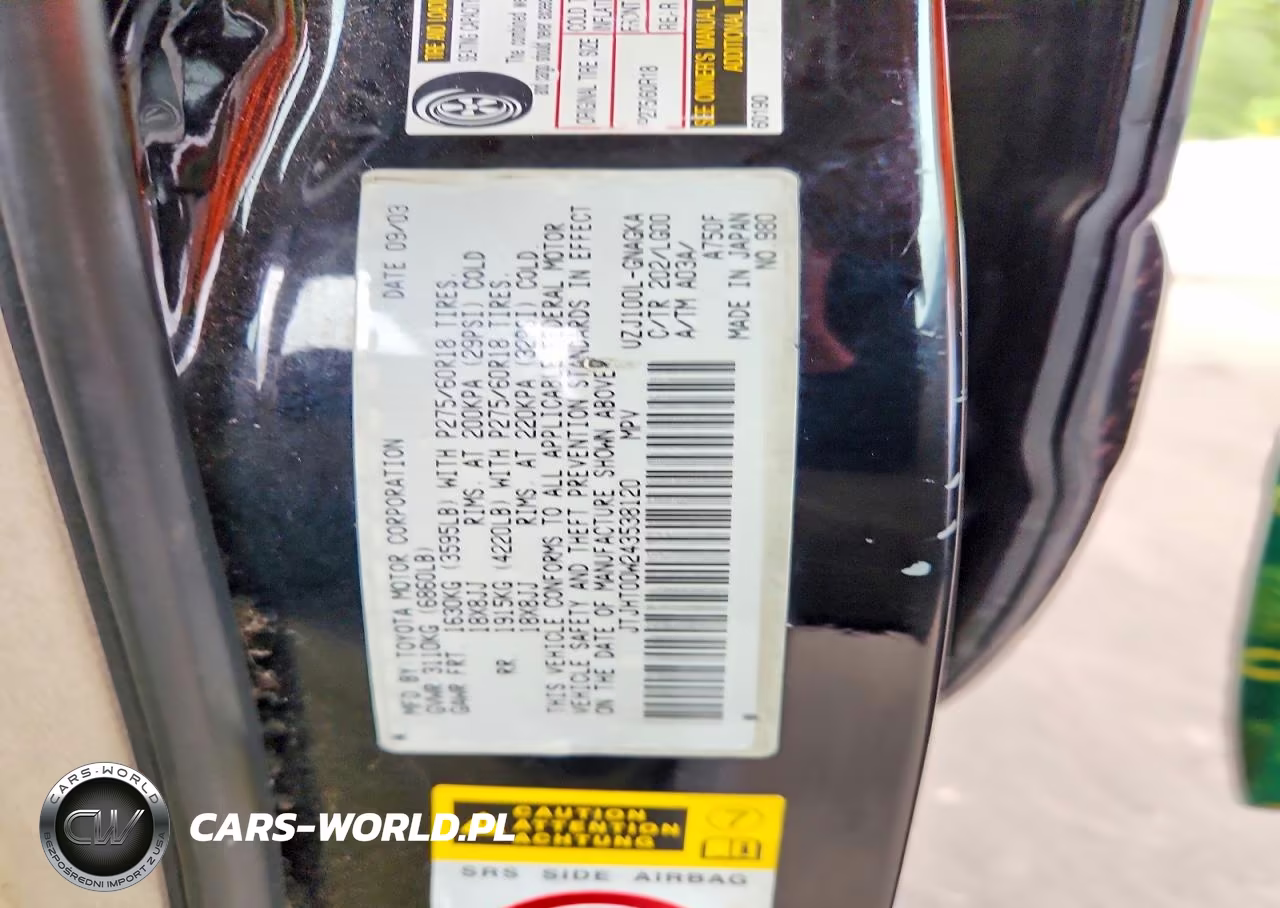 2004 Lexus Lx 470 VIN:JTJHT00W243538120 - 12