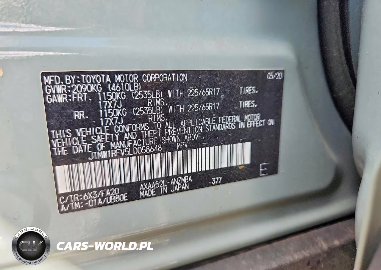 2020 Toyota Rav4 Xle VIN:JTMW1RFV5LD058648 - 13