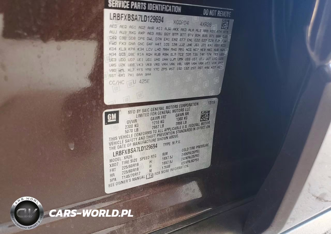 2020 Buick Envision Preferred VIN:LRBFXBSA7LD129694 - 13