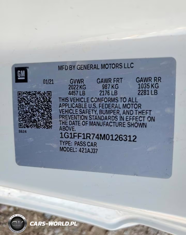 2021 Chevrolet Camaro Lz VIN:1G1FF1R74M0126312 - 12