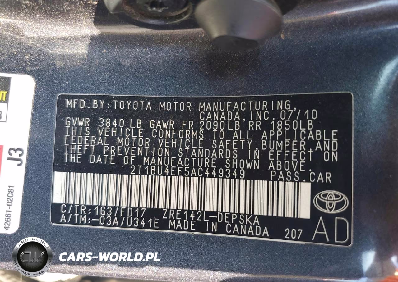 2010 Toyota Corolla S VIN:2T1BU4EE5AC449349 - 12
