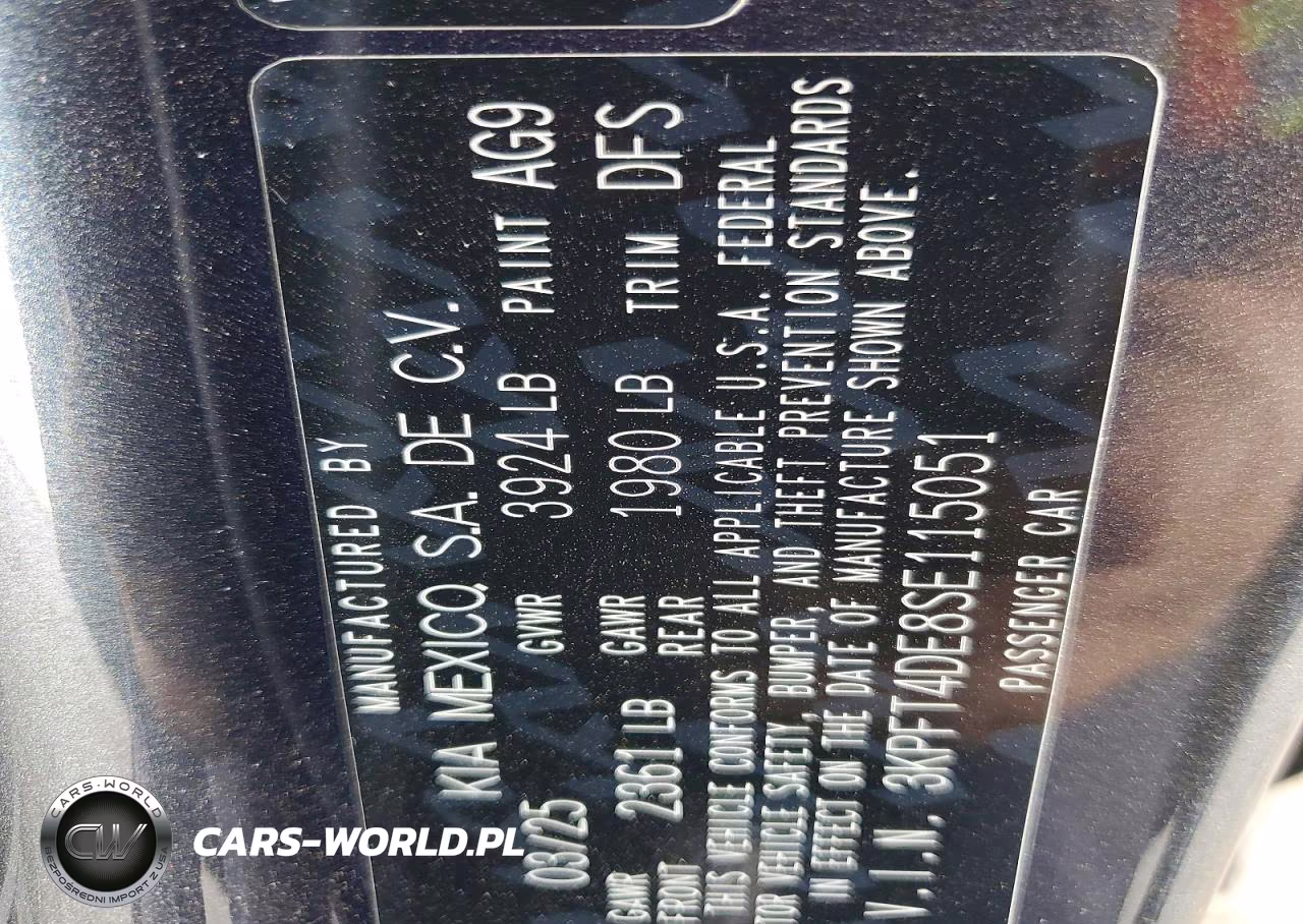 2025 Kia K4 Lxs VIN:3KPFT4DE8SE115051 - 13