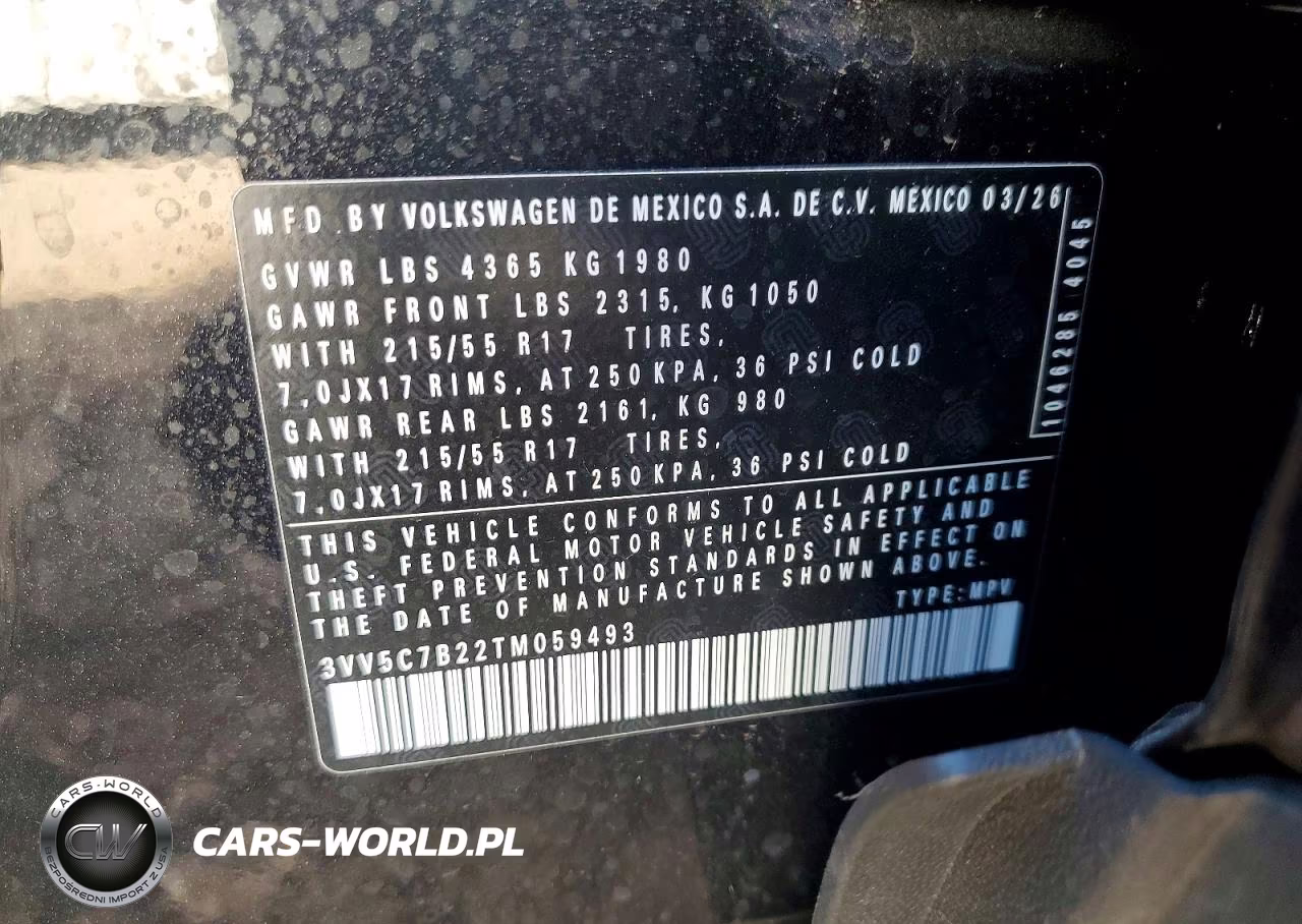 2026 Volkswagen Taos S VIN:3VV5C7B22TM059493 - 13