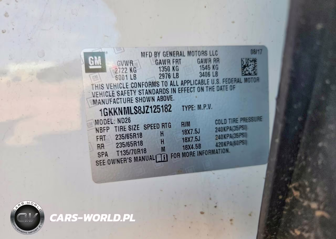 2018 GMC Acadia Slt-1 VIN:1GKKNMLS8JZ125182 - 13