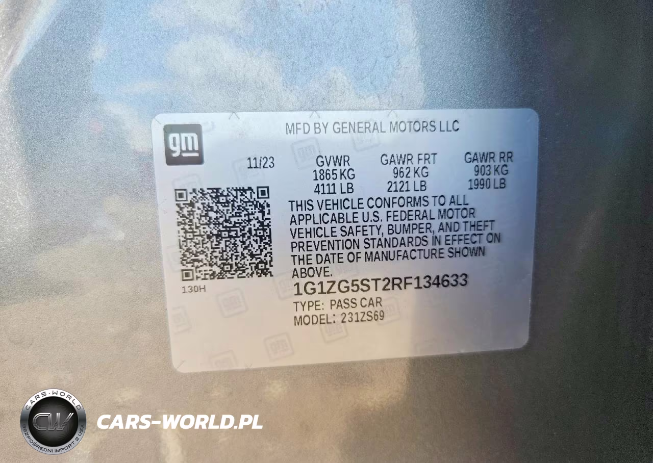 2024 Chevrolet Malibu Rs VIN:1G1ZG5ST2RF134633 - 12