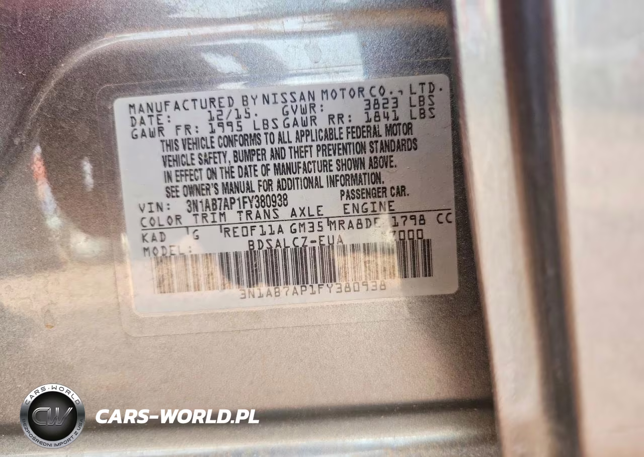 2015 Nissan Sentra S VIN:3N1AB7AP1FY380938 - 12