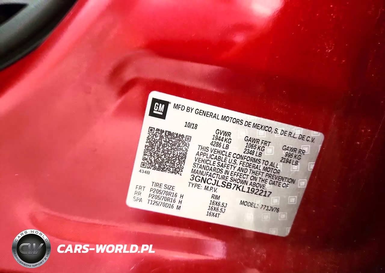2019 Chevrolet Trax 1Lt VIN:3GNCJLSB7KL192217 - 13