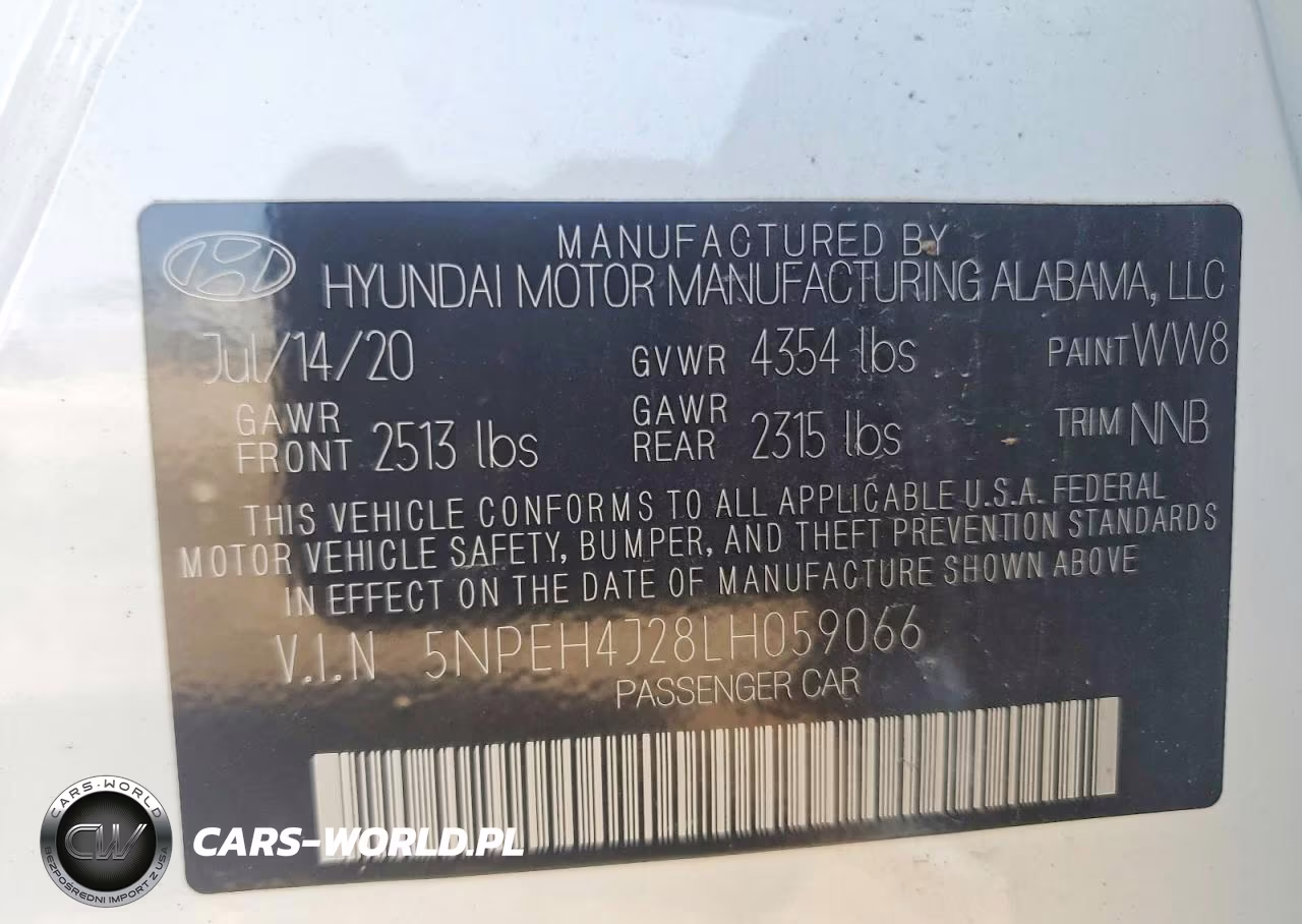 2020 Hyundai Sonata Limited VIN:5NPEH4J28LH059066 - 12