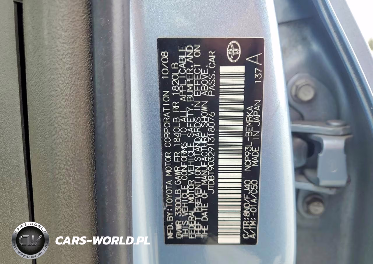 2009 Toyota Yaris Base VIN:JTDBT903291318076 - 12