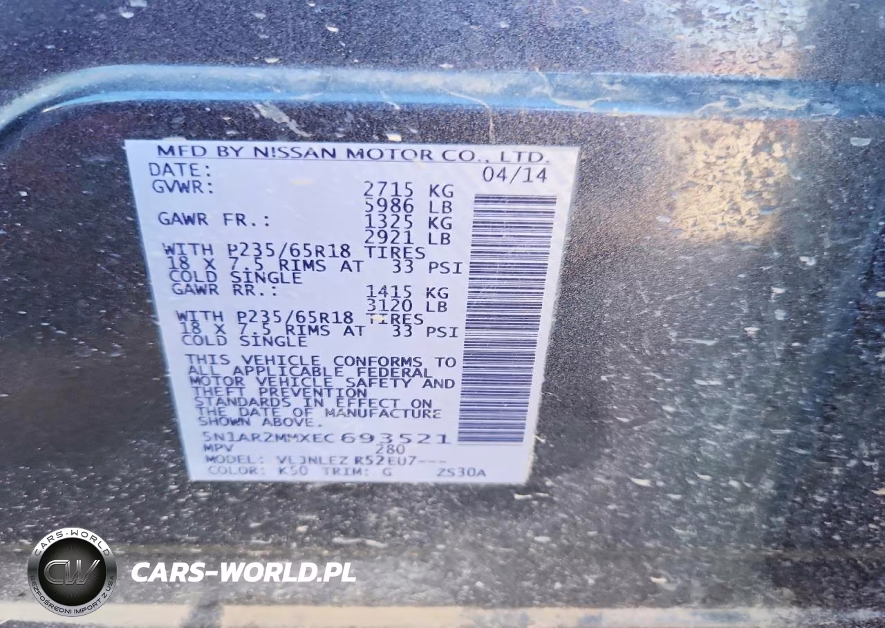 2014 Nissan Pathfinder S VIN:5N1AR2MMXEC693521 - 12