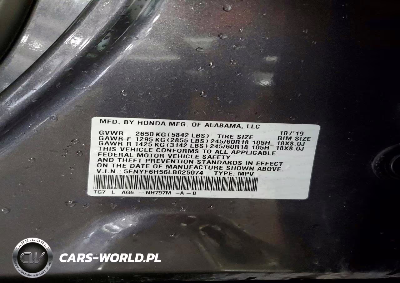 2020 Honda Pilot Exl VIN:5FNYF6H56LB025074 - 13