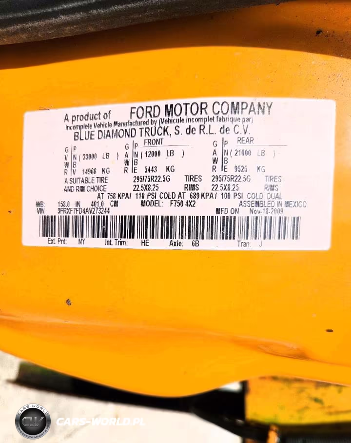 2010 Ford F750 Super Duty Dump Truck VIN:3FRXF7FD4AV273244 - 13
