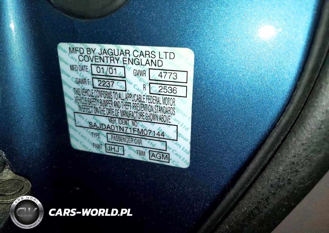 2001 Jaguar S-Type VIN:SAJDA01N71FM07144 - 12
