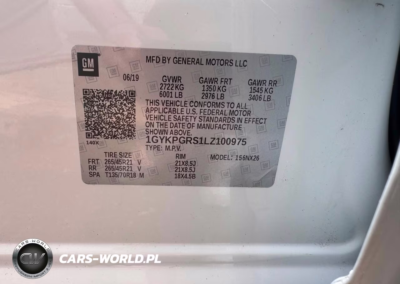 CADILLAC XT6 SPORT VIN:1GYKPGRS1LZ100975 - 11