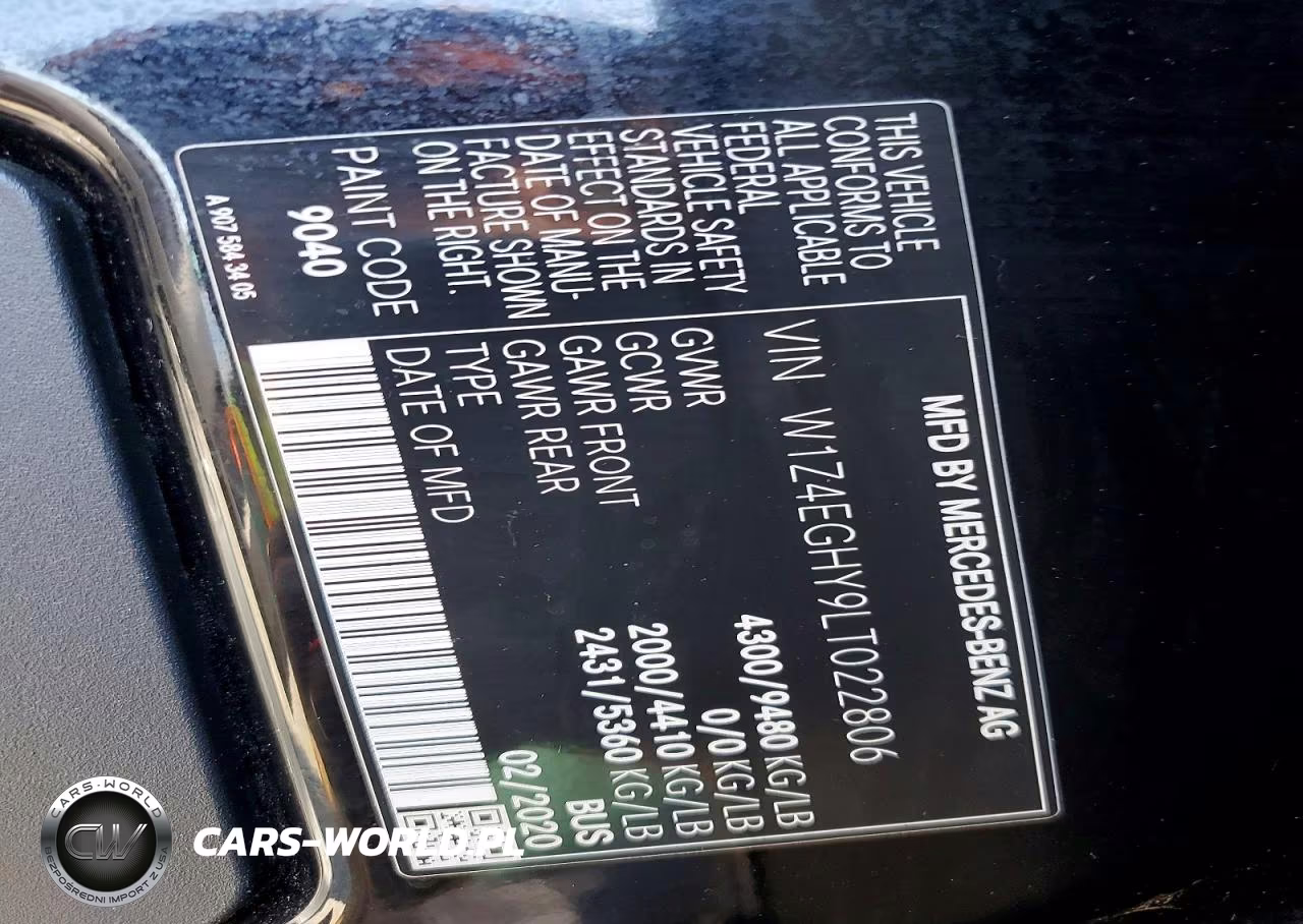 2020 Mercedes-Benz Sprinter 2500 VIN:W1Z4EGHY9LT022806 - 13
