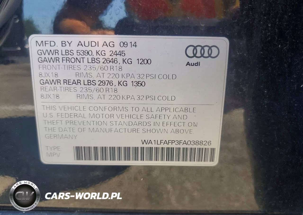 2015 Audi Q5 Premium Plus VIN:WA1LFAFP3FA038826 - 13