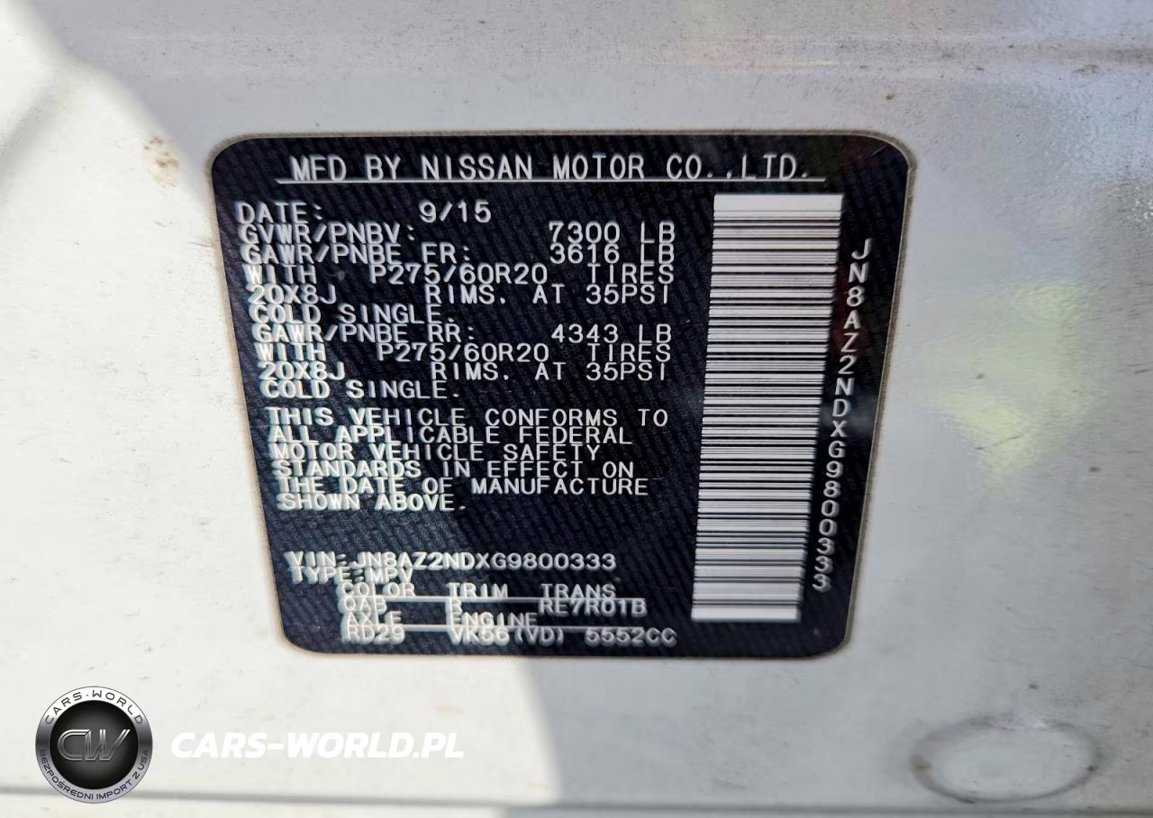 2016 Infiniti Qx80 Base VIN:JN8AZ2NDXG9800333 - 13