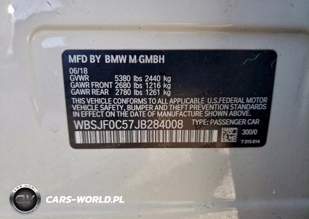 2018 BMW M5 VIN:WBSJF0C57JB284008 - 13