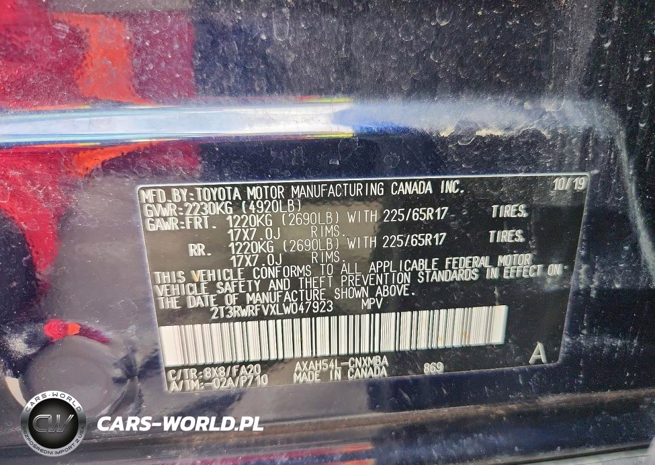 2020 Toyota Rav4 Hybrid Xle VIN:2T3RWRFVXLW047923 - 12
