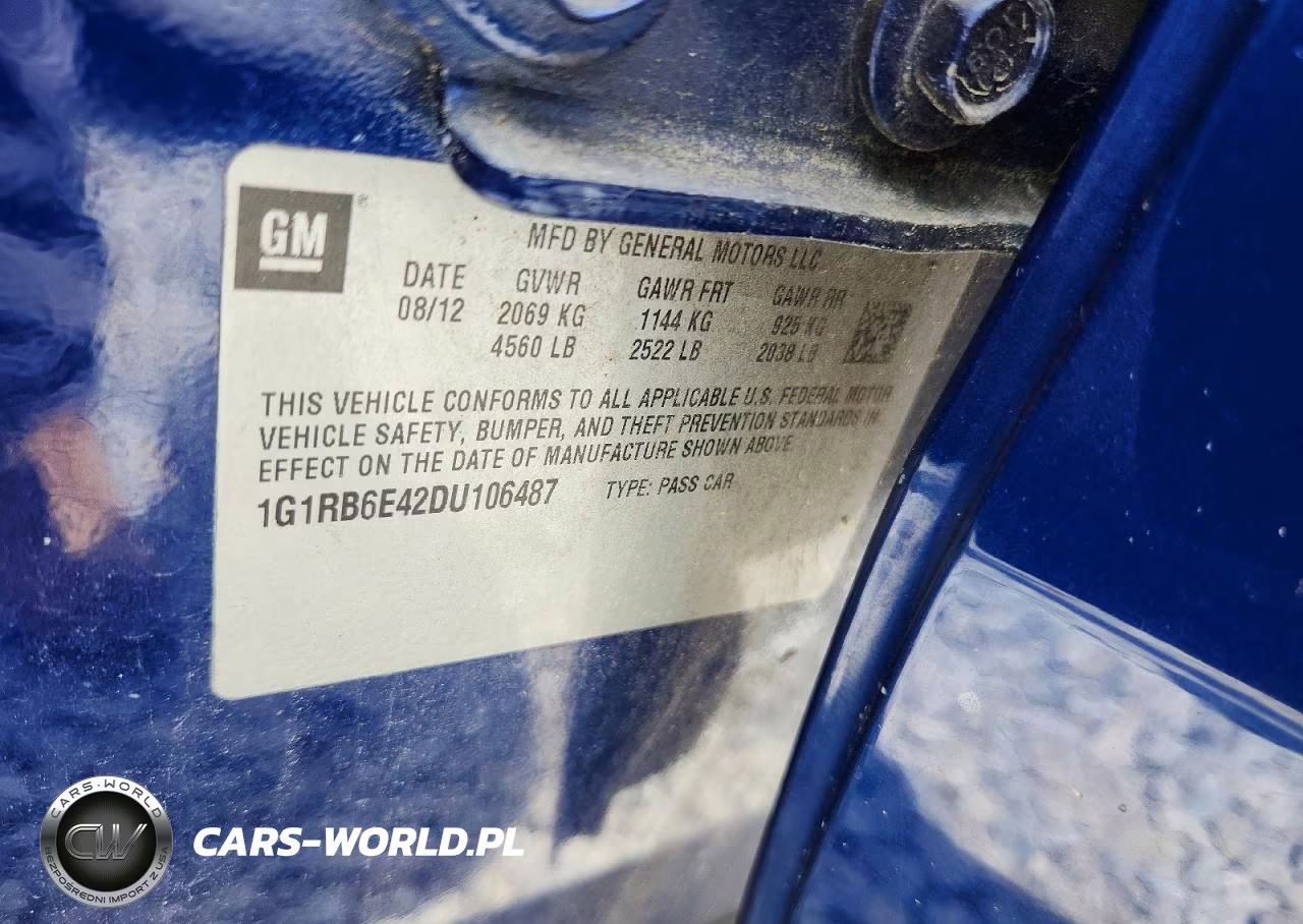 2013 Chevrolet Volt VIN:1G1RB6E42DU106487 - 12
