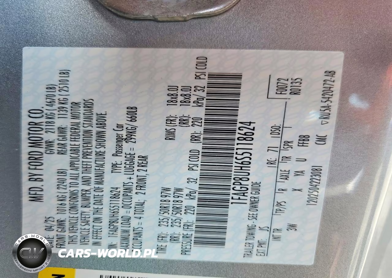 2025 Ford Mustang VIN:1FAGP8UH6S5118624 - 12