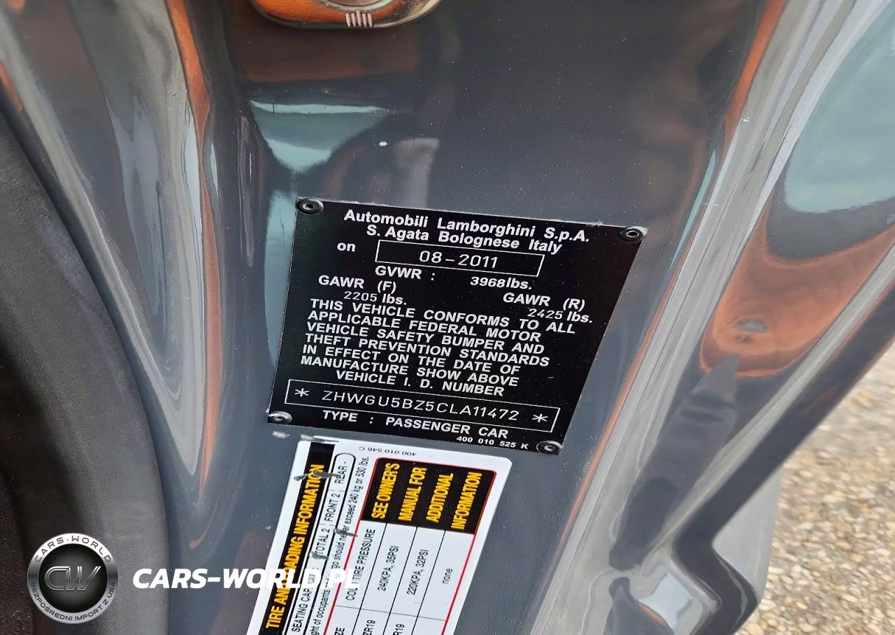 2012 Lamborghini Gallardo VIN:ZHWGU5BZ5CLA11472 - 12