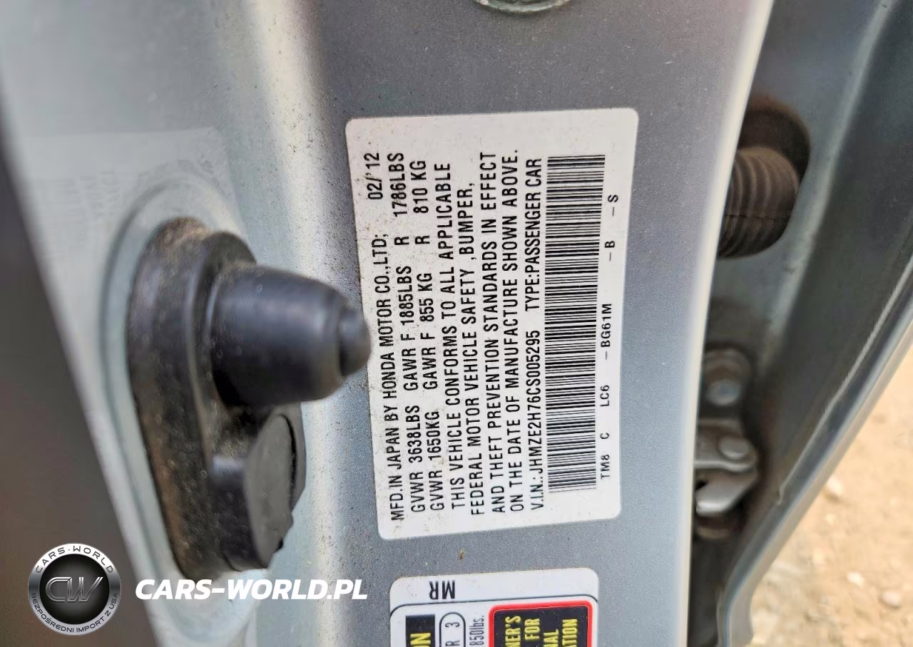 2012 Honda Insight Ex VIN:JHMZE2H76CS005295 - 12