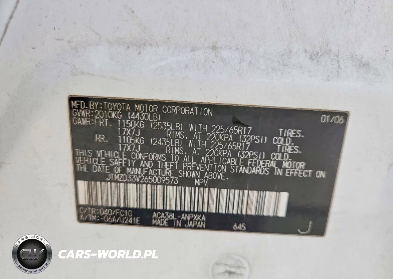 2006 Toyota Rav4 Base VIN:JTMZD33V265009573 - 13