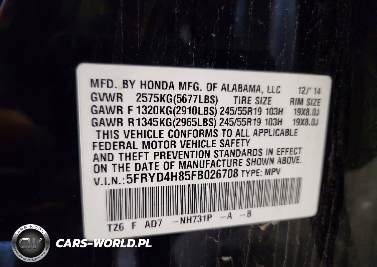 2015 Acura Mdx Advance VIN:5FRYD4H85FB026708 - 13