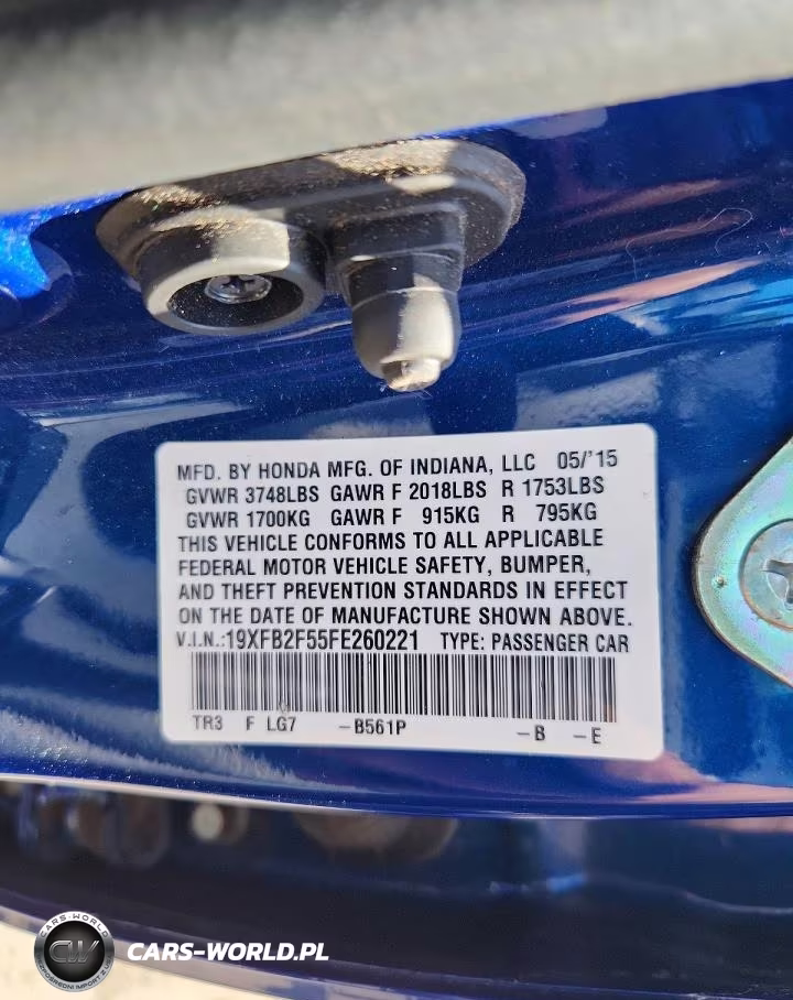 2015 Honda Civic Lx VIN:19XFB2F55FE260221 - 12