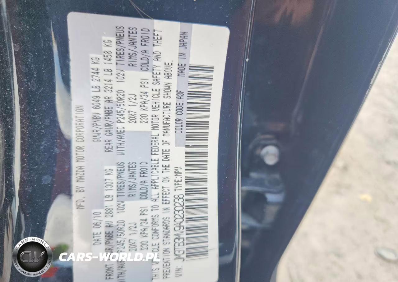 2010 Mazda Cx-9 VIN:JM3TB3MV9A0230238 - 13