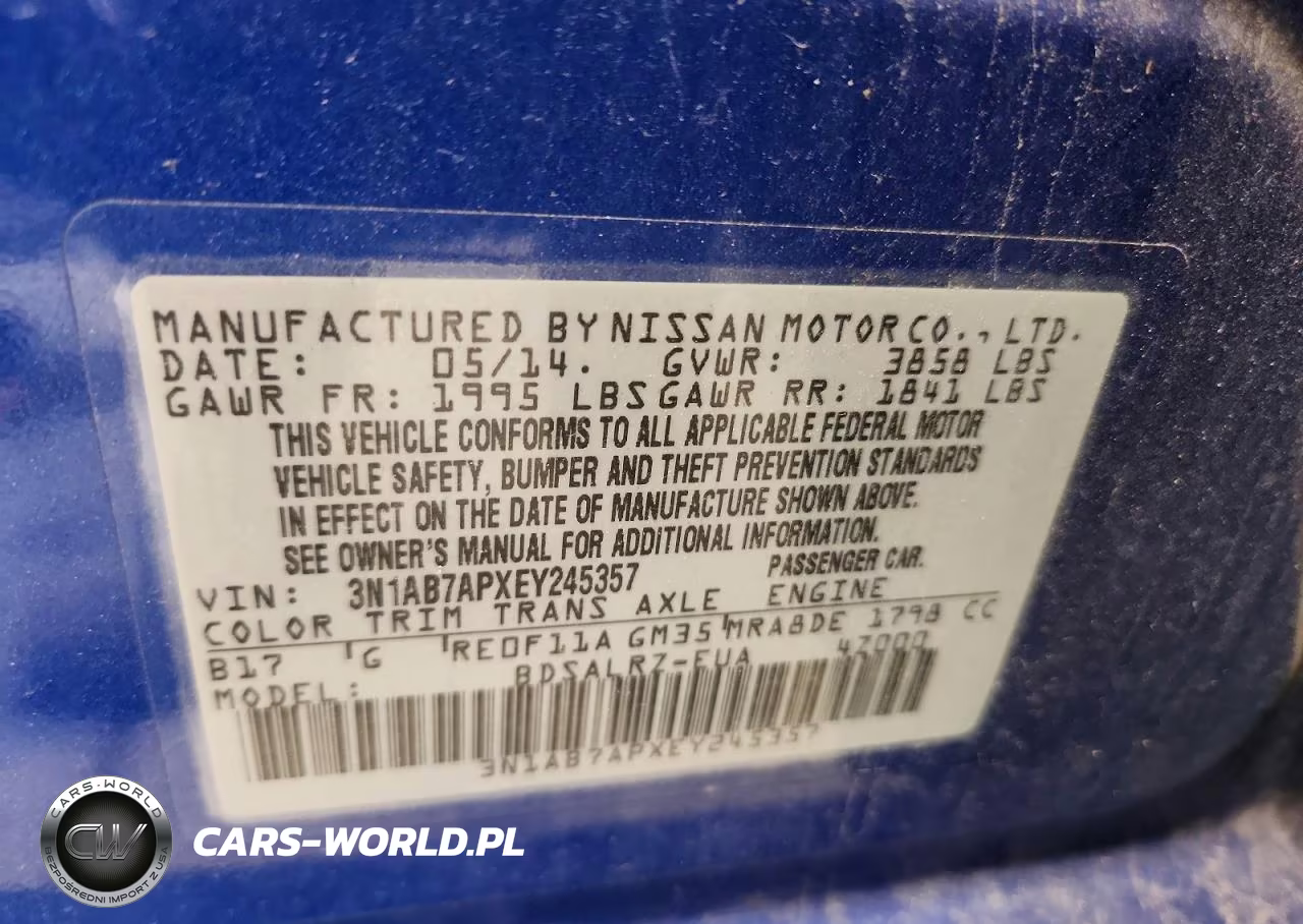 2014 Nissan Sentra Sr VIN:3N1AB7APXEY245357 - 12