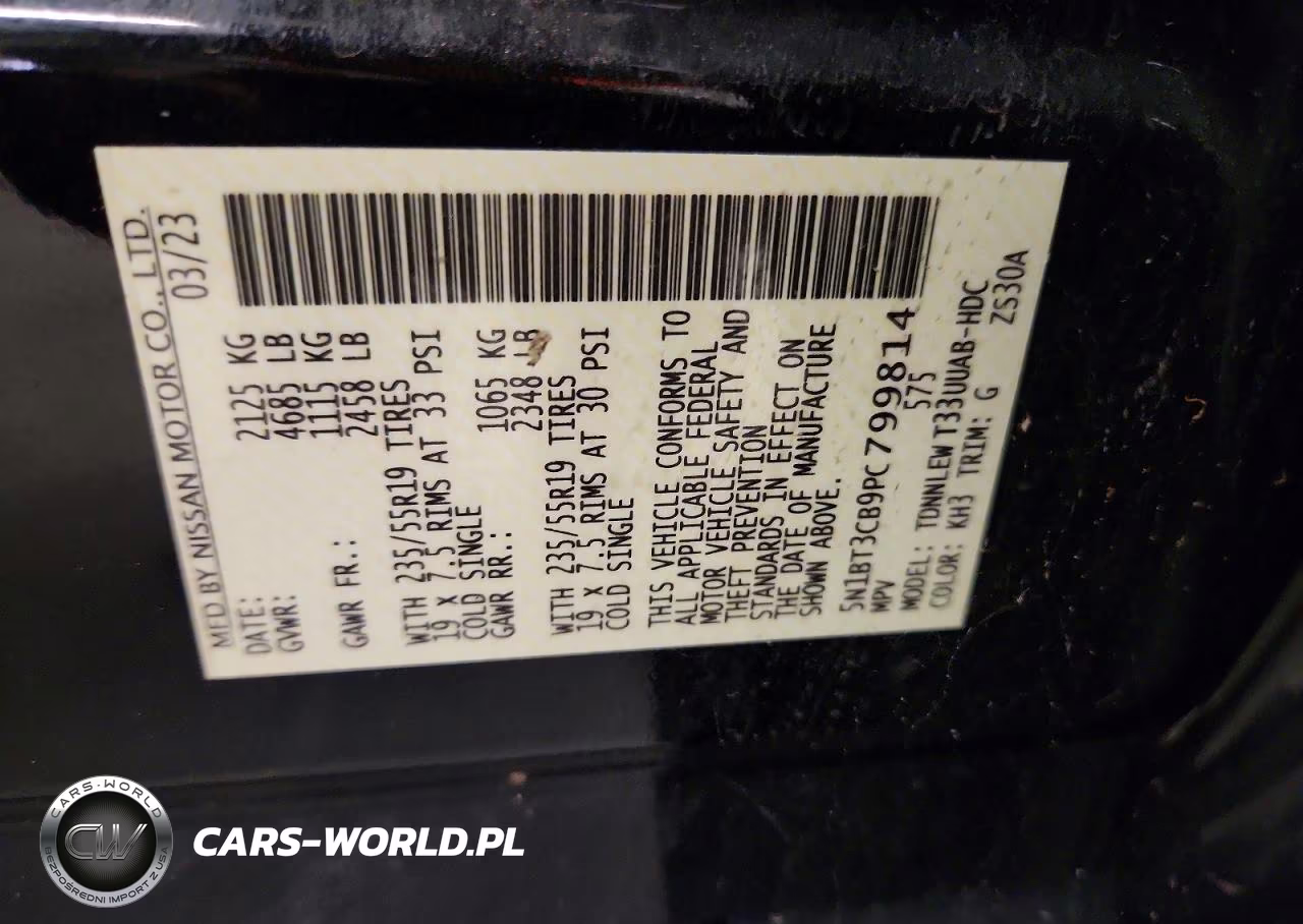 2023 Nissan Rogue Sl VIN:5N1BT3CB9PC799814 - 13