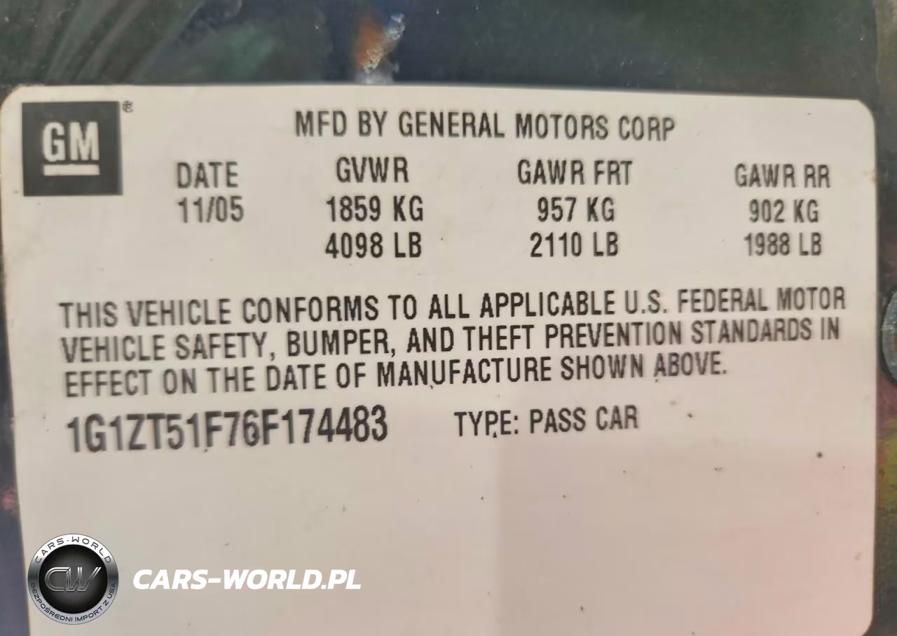 2006 Chevrolet Malibu Lt VIN:1G1ZT51F76F174483 - 12