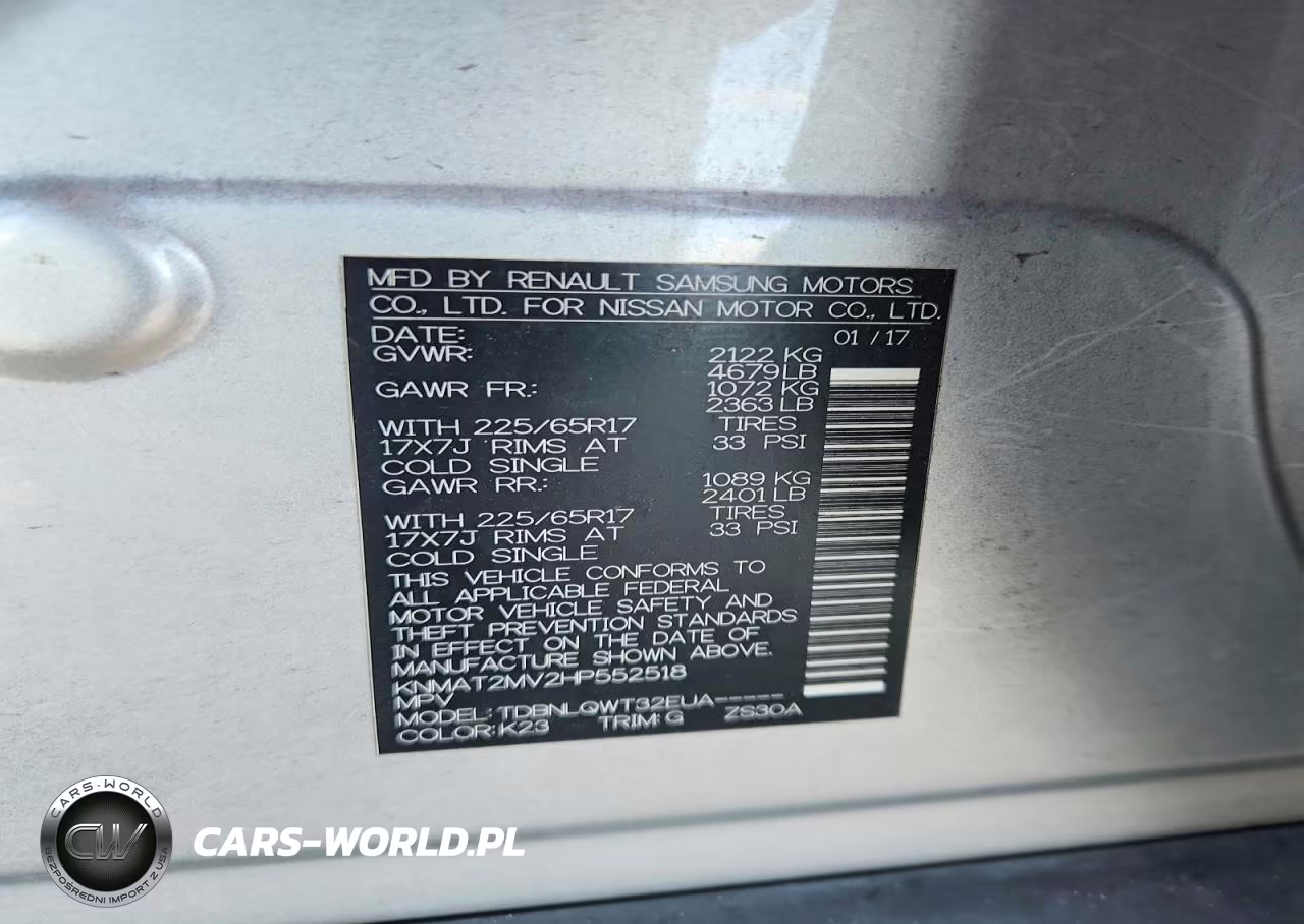 2017 Nissan Rogue Sv VIN:KNMAT2MV2HP552518 - 13