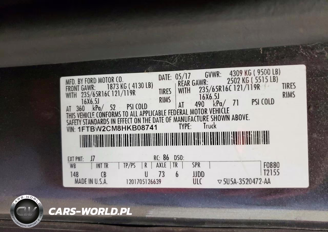2017 Ford Transit VIN:1FTBW2CM8HKB08741 - 13