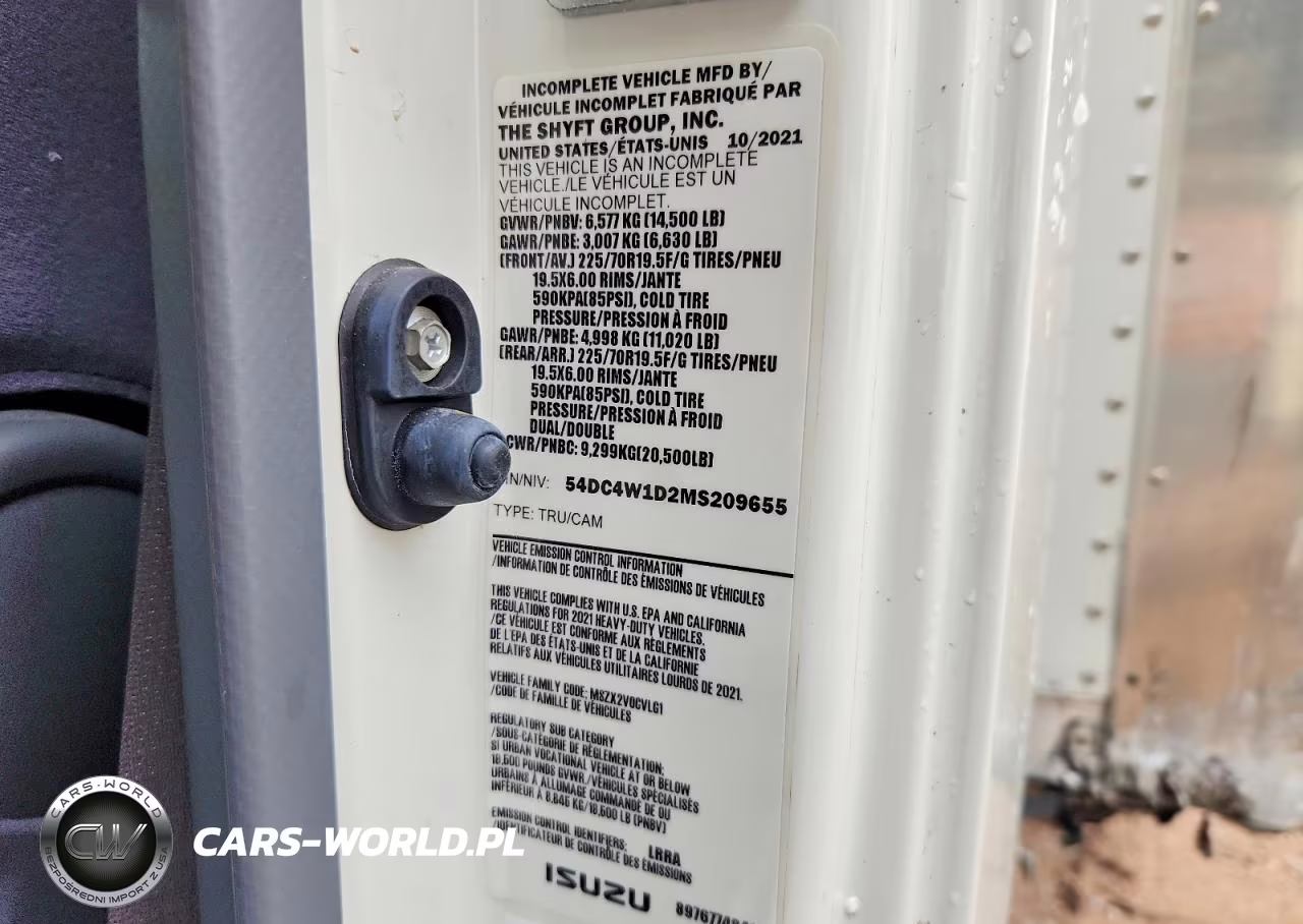 2021 Isuzu Npr Hd Box Truck VIN:54DC4W1D2MS209655 - 12