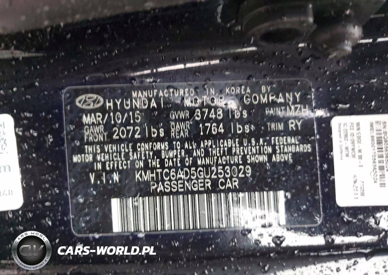 2016 Hyundai Veloster Base VIN:KMHTC6AD5GU253029 - 12