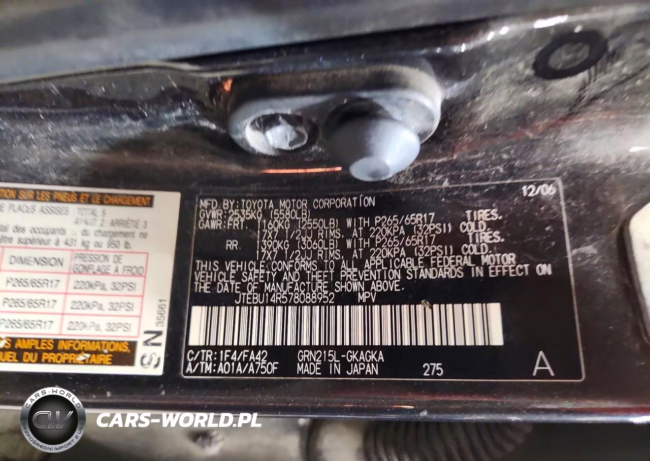 2007 Toyota 4Runner Sr5 VIN:JTEBU14R578088952 - 13