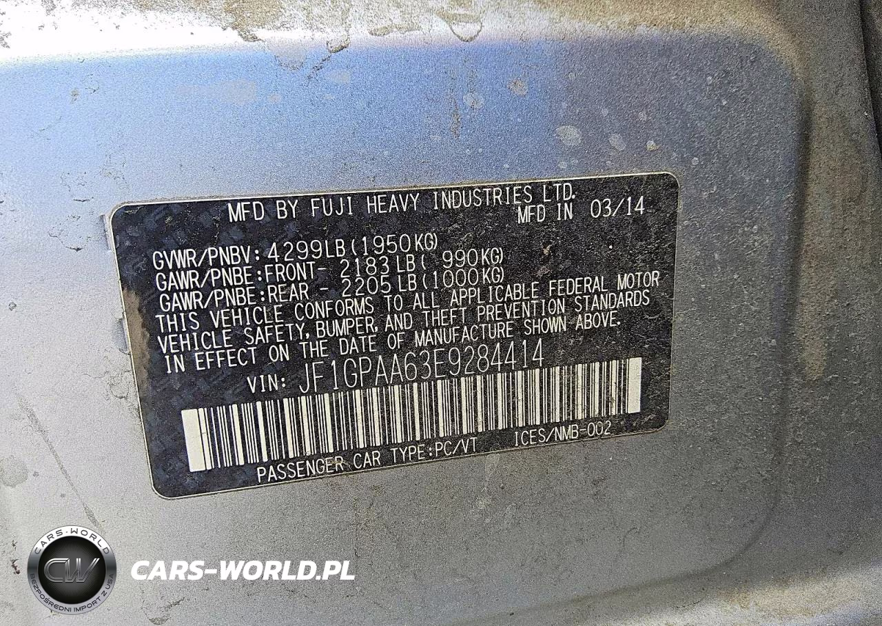 2014 Subaru Impreza VIN:JF1GPAA63E9284414 - 13
