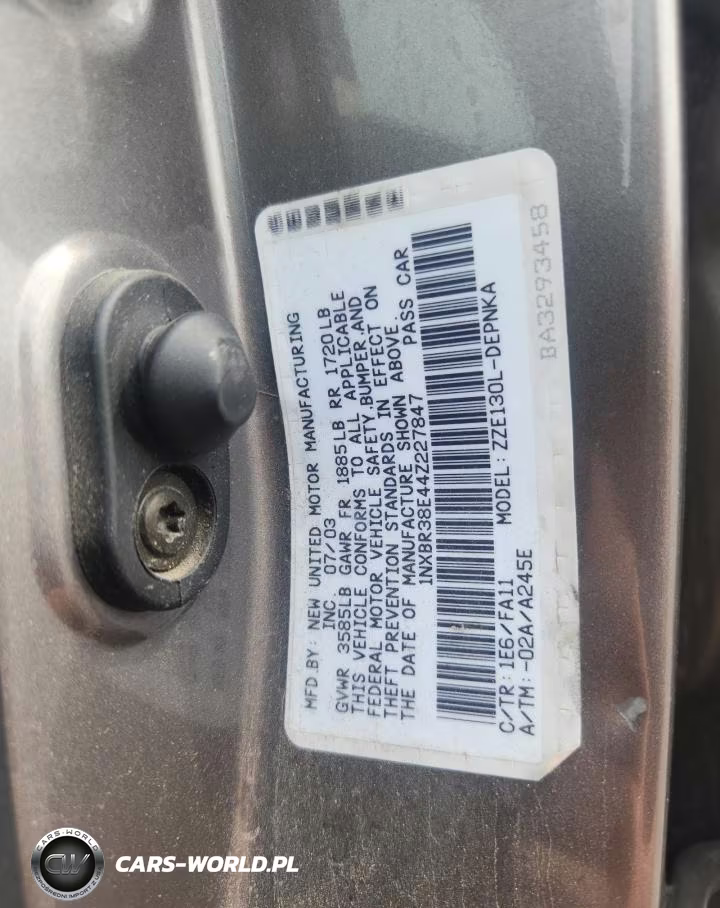 2004 Toyota Corolla Le VIN:1NXBR38E44Z227847 - 12
